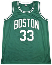 Boston Celtics Larry Bird Autographed Green Jersey PSA/DNA ITP Stock #253569