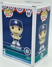 Ichiro Suzuki Autographed Hall of Fame Funko Pop #51 Seattle Mariners IS Holo & Beckett BAS Witness Stock #254342