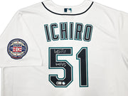 Seattle Mariners Ichiro Suzuki Autographed White Nike Jersey Size XL "HOF 25" IS Holo & Beckett BAS Witness Stock #254346