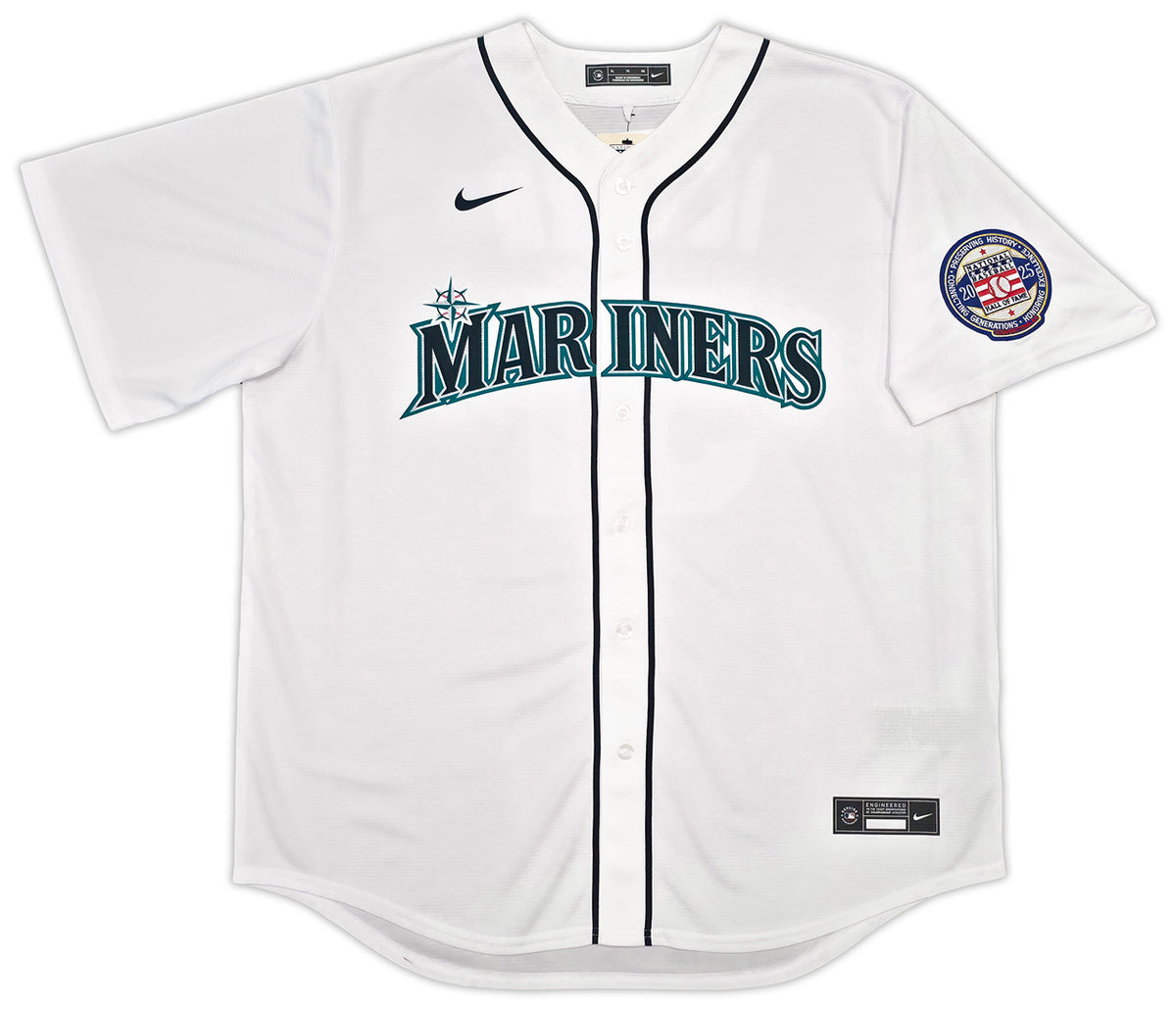 Seattle Mariners Ichiro Suzuki Autographed White Nike Jersey Size XL "HOF 25" IS Holo & Beckett BAS Witness Stock #254346
