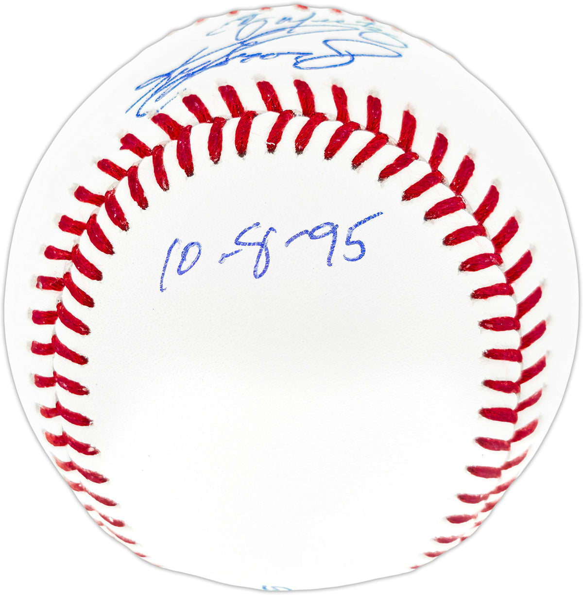 Ken Griffey Jr. & Edgar Martinez Autographed Official MLB Baseball Seattle Mariners LE #/95 "The Double" Beckett BAS Witness Stock #255987
