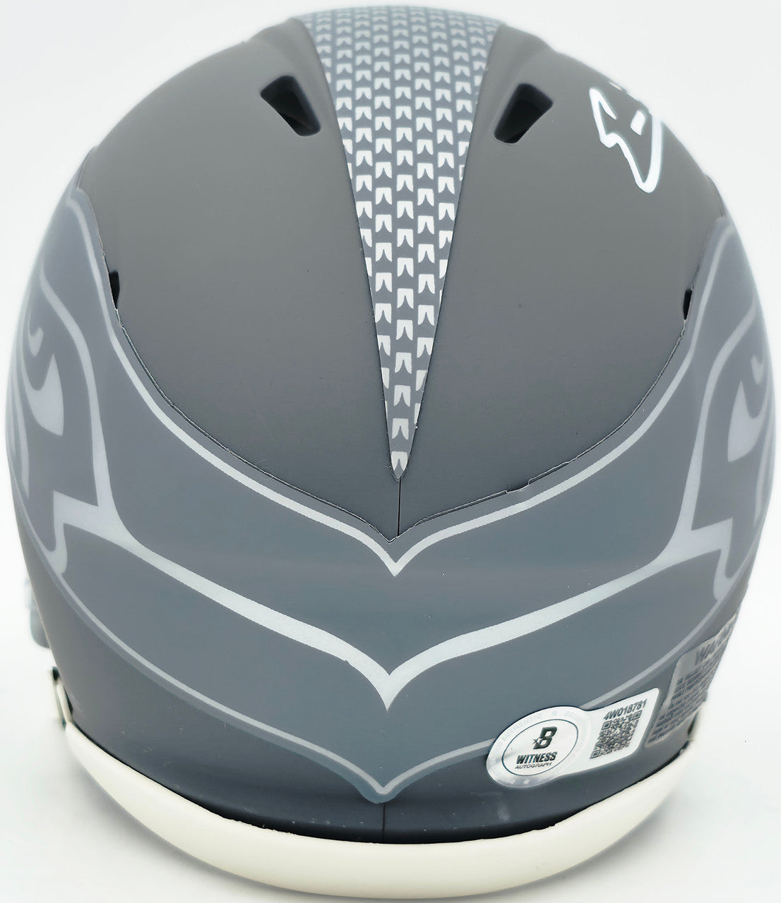 Nick Emmanwori Autographed Seattle Seahawks Slate Silver Speed Mini Helmet Beckett BAS Witness Stock #256027