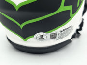Nick Emmanwori Autographed Seattle Seahawks Lunar Eclipse White Speed Mini Helmet Beckett BAS Witness Stock #256029