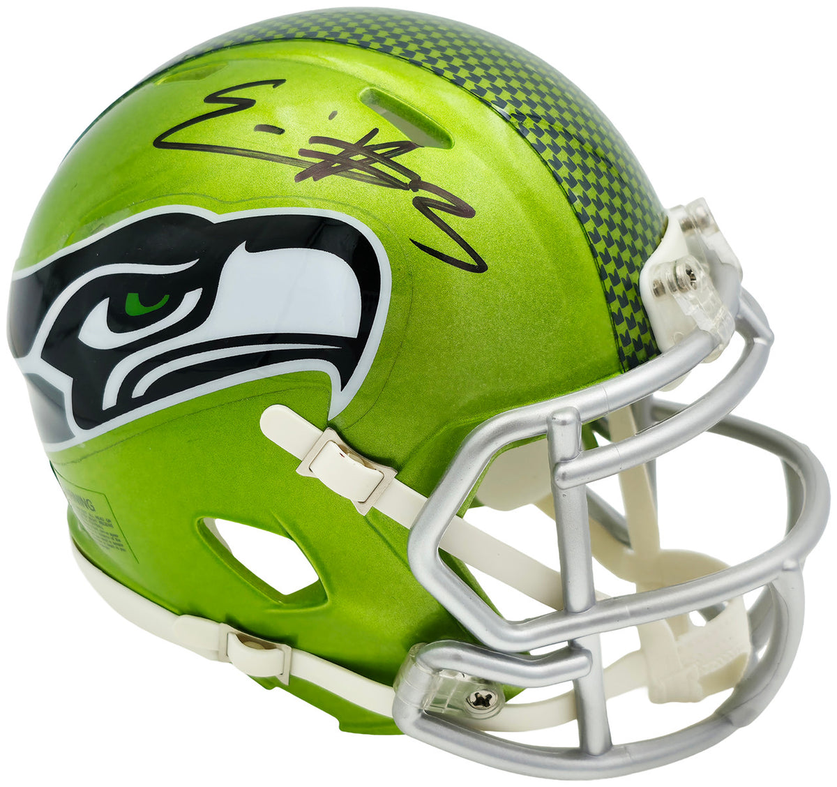 Nick Emmanwori Autographed Seattle Seahawks Flash Green Speed Mini Helmet Beckett BAS Witness Stock #256030