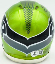 Nick Emmanwori Autographed Seattle Seahawks Flash Green Speed Mini Helmet Beckett BAS Witness Stock #256030