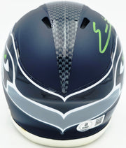 Nick Emmanwori Autographed Seattle Seahawks Blue Speed Mini Helmet Beckett BAS Witness Stock #256031