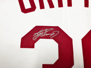 Cincinnati Reds Ken Griffey Jr. Autographed White Nike Jersey Size L Beckett BAS Witness Stock #255485