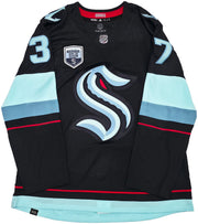 Seattle Kraken Yanni Gourde Autographed Blue Adidas Authentic Primegreen Jersey Size 54 Fanatics Holo Stock #254452