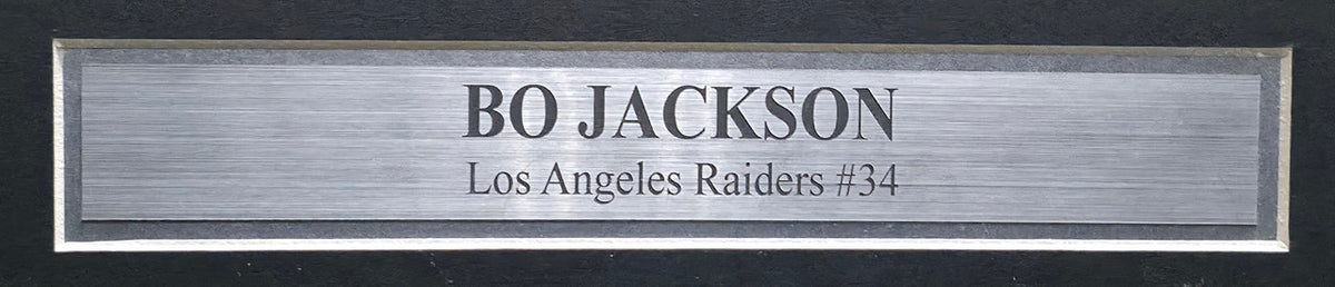 Oakland Raiders Bo Jackson Autographed Framed Black Jersey Beckett BAS Witness Stock #254172