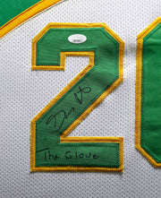 Seattle Supersonics Gary Payton Autographed Framed White Jersey "The Glove" JSA Stock #254173