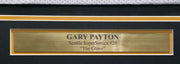 Seattle Supersonics Gary Payton Autographed Framed White Jersey "The Glove" JSA Stock #254173
