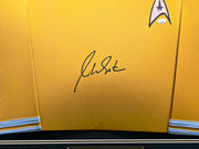 Star Trek William Shatner Autographed Framed Gold Uniform Jersey JSA Stock #256417