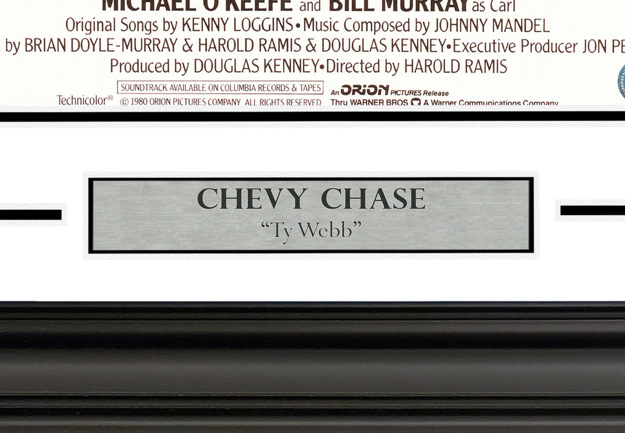 Chevy Chase Autographed Framed 11x17 Caddyshack Movie Poster Beckett BAS QR Stock #256657