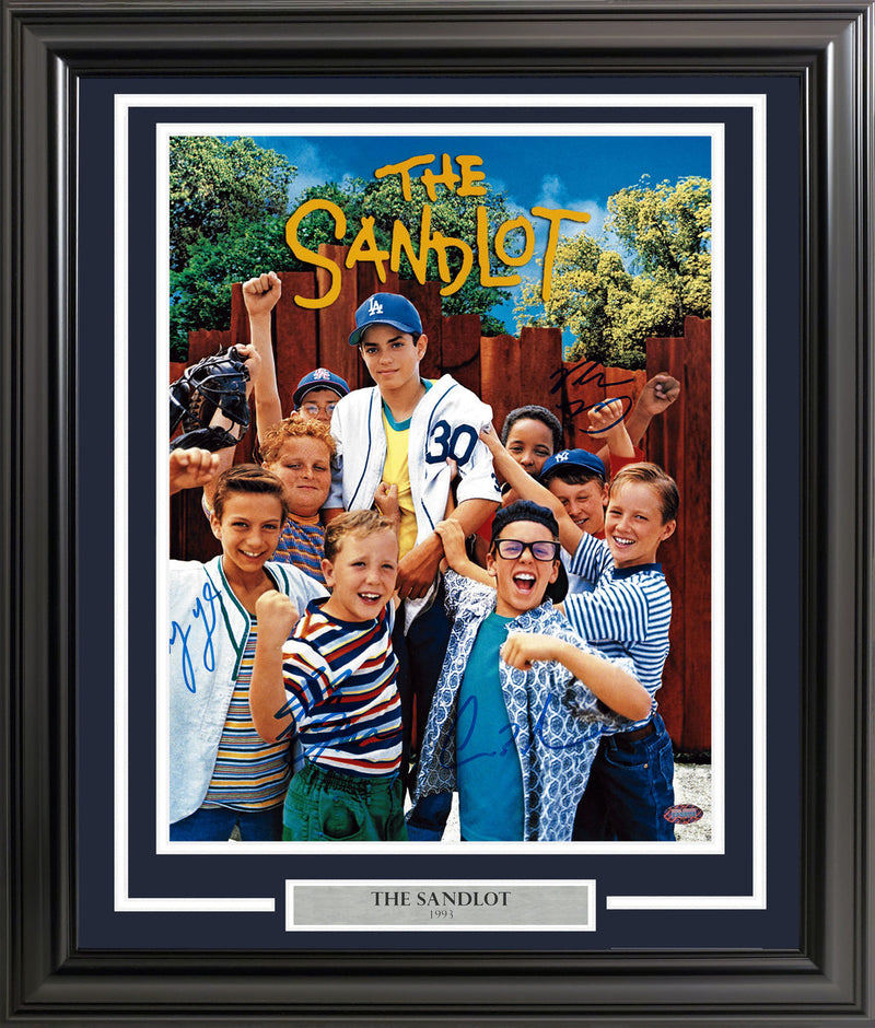 The Sandlot Cast Autographed Framed 11x14 Photo With 4 Signatures MCS Holo Stock #256656