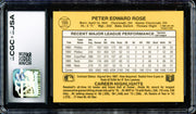 Pete Rose Autographed 1987 Donruss Card #186 Cincinnati Reds Auto Grade Gem Mint 10 CGC x JSA Stock #254376