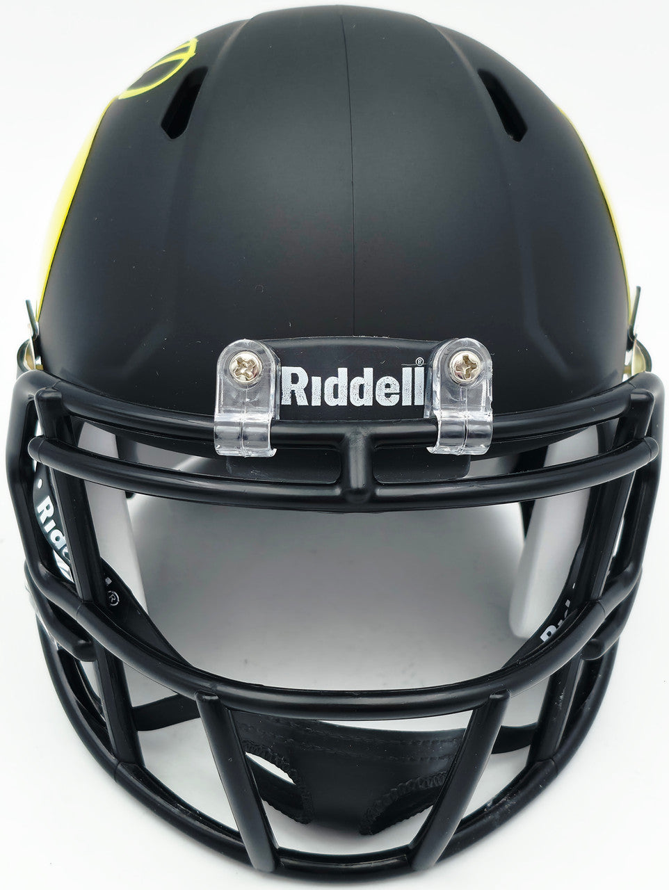 Tez Johnson Autographed Oregon Ducks Matte Black Speed Mini Helmet JSA Witness Stock #256796