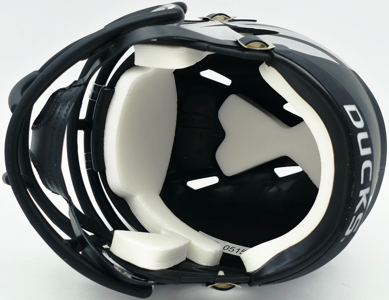 Tez Johnson Autographed Oregon Ducks Matte Black Speed Mini Helmet JSA Witness Stock #256797