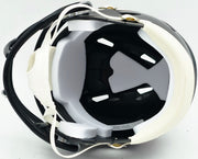 Tez Johnson Autographed Tampa Bay Buccaneers Silver Speed Mini Helmet JSA Witness Stock #256801