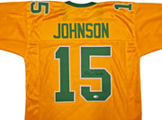Oregon Ducks Tez Johnson Autographed Yellow Jersey JSA Witness Stock #256794