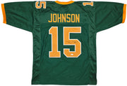 Oregon Ducks Tez Johnson Autographed Green Jersey JSA Witness Stock #256795