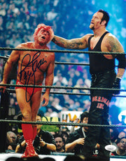 Ric Flair Autographed Framed 11x14 Photo WWE vs. Undertaker JSA Stock #256666