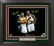 Gary Payton & Shawn Kemp Autographed Framed 16x20 Photo Seattle Supersonics Beckett BAS QR Stock #256674