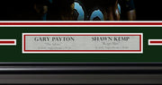 Gary Payton & Shawn Kemp Autographed Framed 16x20 Photo Seattle Supersonics Beckett BAS QR Stock #256674