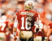 Joe Montana Autographed Framed 16x20 Photo San Francisco 49ers Beckett BAS QR Stock #256675