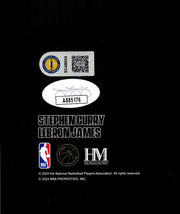 Stephen Curry Autographed Framed 16x20 Photo Golden State Warriors vs. LeBron James JSA Stock #256678