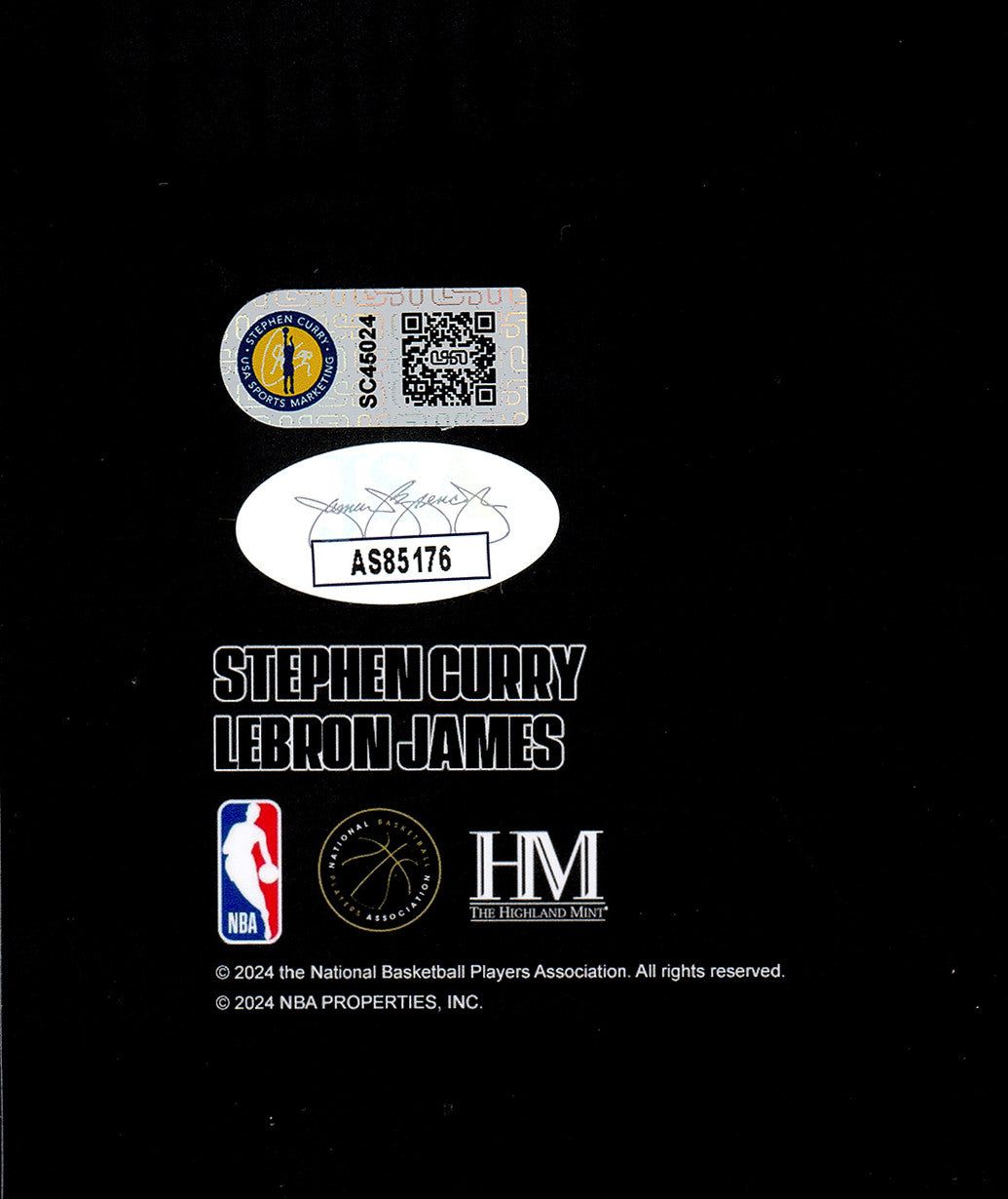 Stephen Curry Autographed Framed 16x20 Photo Golden State Warriors vs. LeBron James JSA Stock #256678