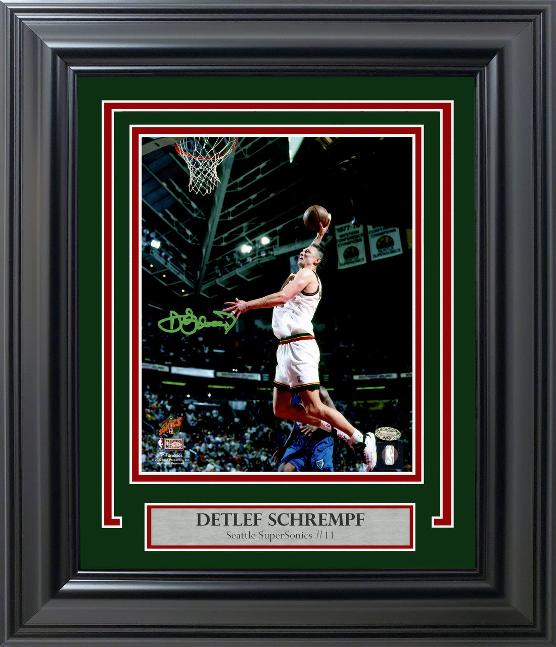 Detlef Schrempf Autographed Framed 8x10 Photo Seattle Supersonics MCS Holo Stock #256684