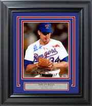 Nolan Ryan Autographed Framed 8x10 Photo Texas Rangers Bloody Lip PSA/DNA Stock #256686