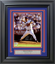 Nolan Ryan Autographed Framed 8x10 Photo Texas Rangers Beckett BAS QR Stock #256688