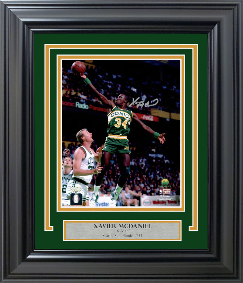 Xavier McDaniel Autographed Framed 8x10 Photo Seattle Supersonics MCS Holo Stock #256690