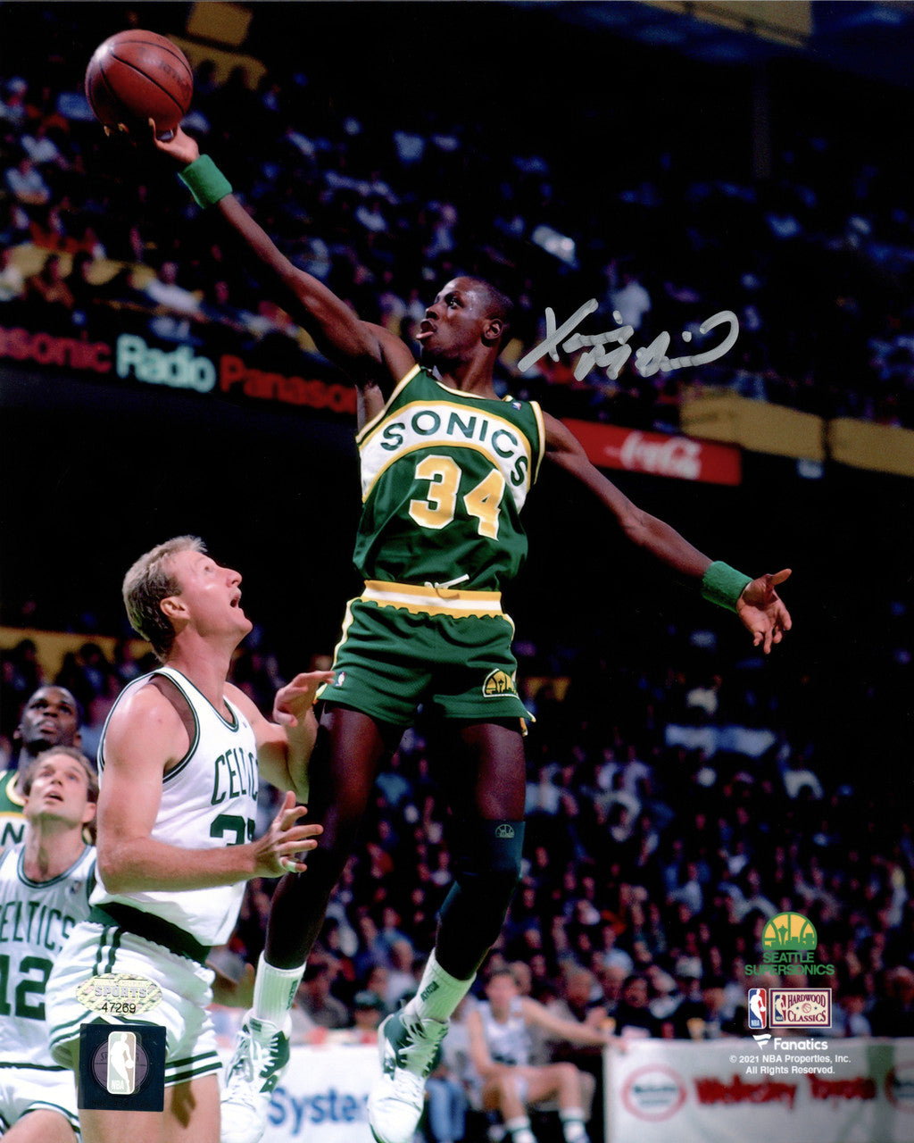 Xavier McDaniel Autographed Framed 8x10 Photo Seattle Supersonics MCS Holo Stock #256690