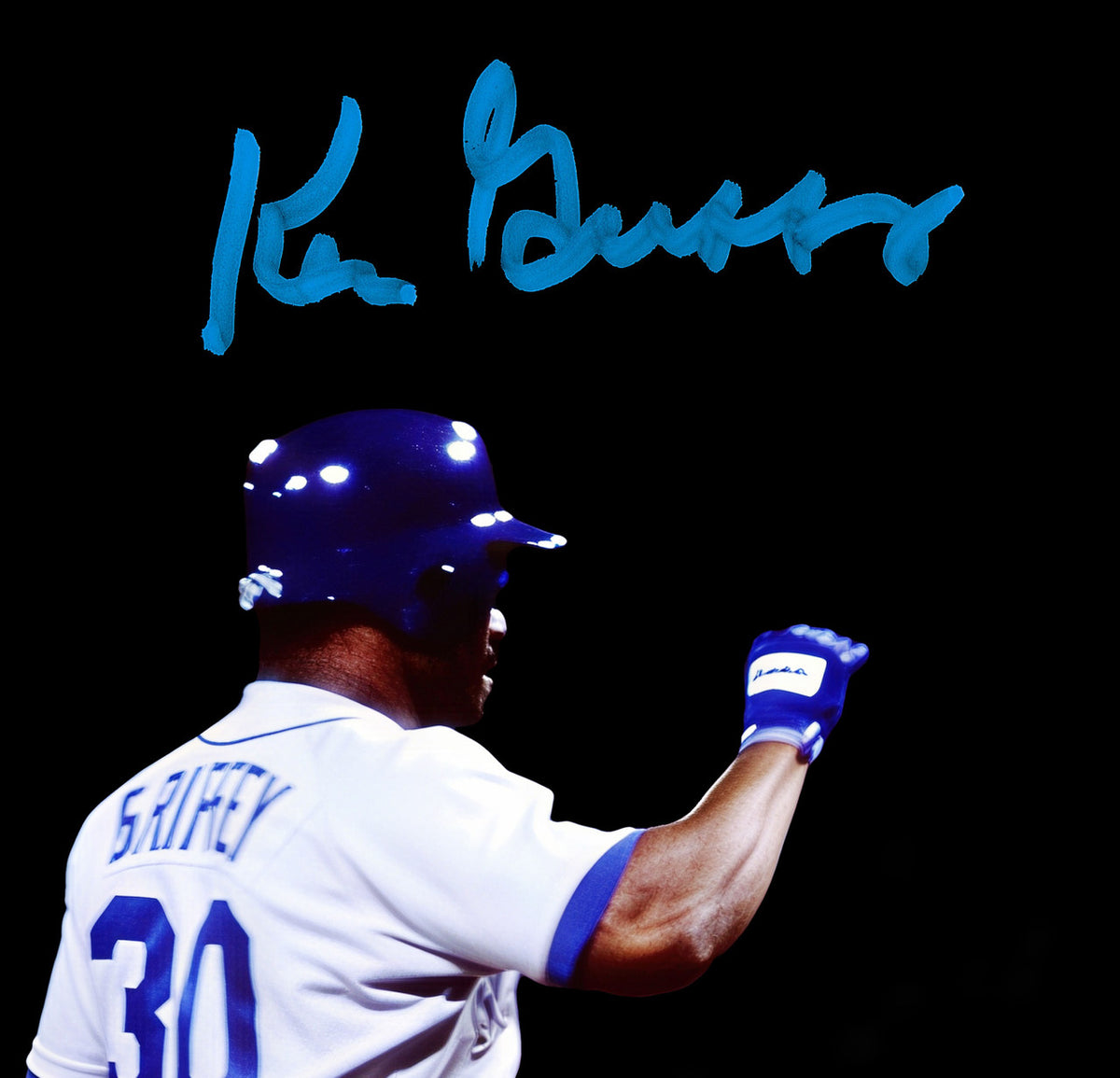 Ken Griffey Jr. & Sr. Autographed Framed 8x10 Photo Seattle Mariners Beckett BAS Witness Stock #256693