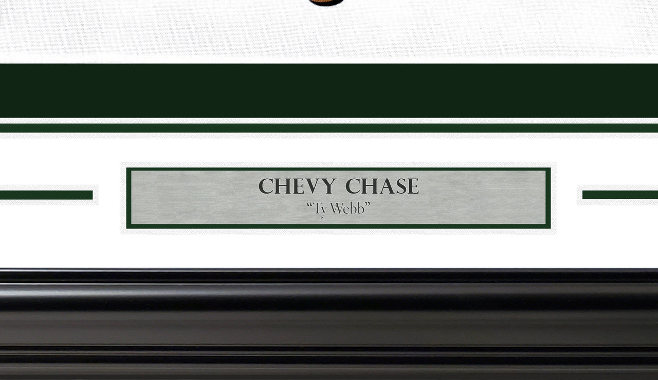 Chevy Chase Autographed Framed White Caddyshack Golf Pin Flag Beckett BAS Witness Stock #256694