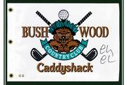 Chevy Chase Autographed Framed White Caddyshack Golf Pin Flag Beckett BAS Witness Stock #256694