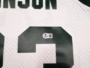 Michigan State Spartans Magic Johnson Autographed White Authentic Mitchell & Ness 1978-79 College Vault Jersey Size L Beckett BAS Witness Stock #256713