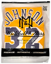 Los Angeles Lakers Magic Johnson Autographed Yellow Authentic Mitchell & Ness 1984-85 Hardwood Classic Swingman Jersey Size L Beckett BAS Witness Stock #256709