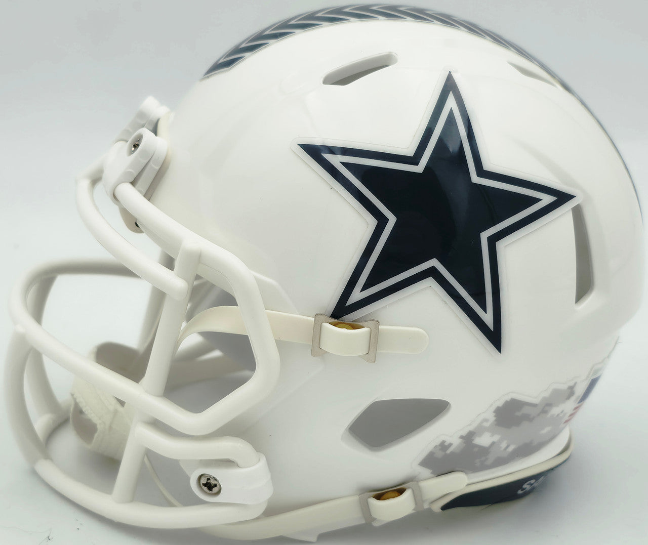 Micah Parson Autographed Dallas Cowboys White Salute To Service Speed Mini Helmet Fanatics Holo Stock #256992