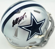 Micah Parson Autographed Dallas Cowboys Silver Speed Mini Helmet Fanatics Holo Stock #256993