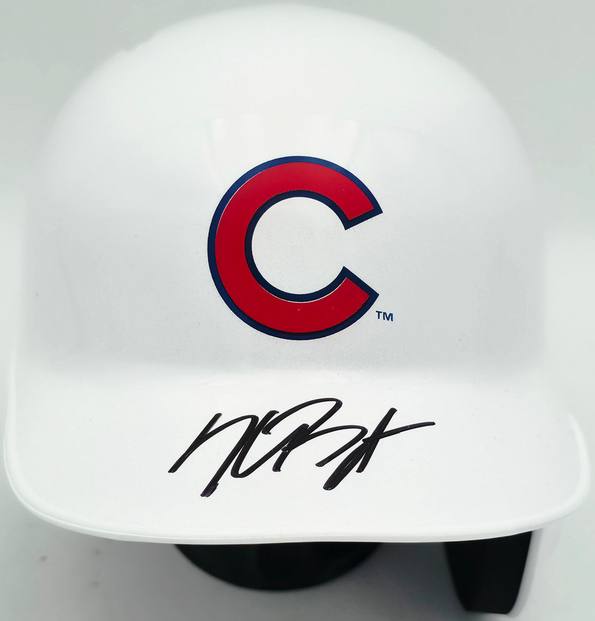 Kris Bryant Autographed Chicago Cubs Chrome White Mini Helmet Fanatics & MLB Holo Stock #257015