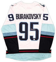 Seattle Kraken Andre Burakovsky Autographed White Fanatics Jersey Size XL Fanatics Holo Stock #257000