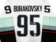 Seattle Kraken Andre Burakovsky Autographed White Fanatics Jersey Size XL Fanatics Holo Stock #257000
