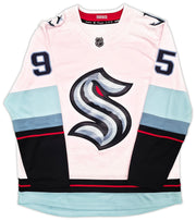 Seattle Kraken Andre Burakovsky Autographed White Fanatics Jersey Size XL Fanatics Holo Stock #257000