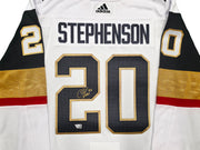 Las Vegas Golden Knights Chandler Stephenson Autographed White Adidas Authentic Climalite 2023 Stanley Cup Jersey Size 56 Fanatics Holo Stock #256997