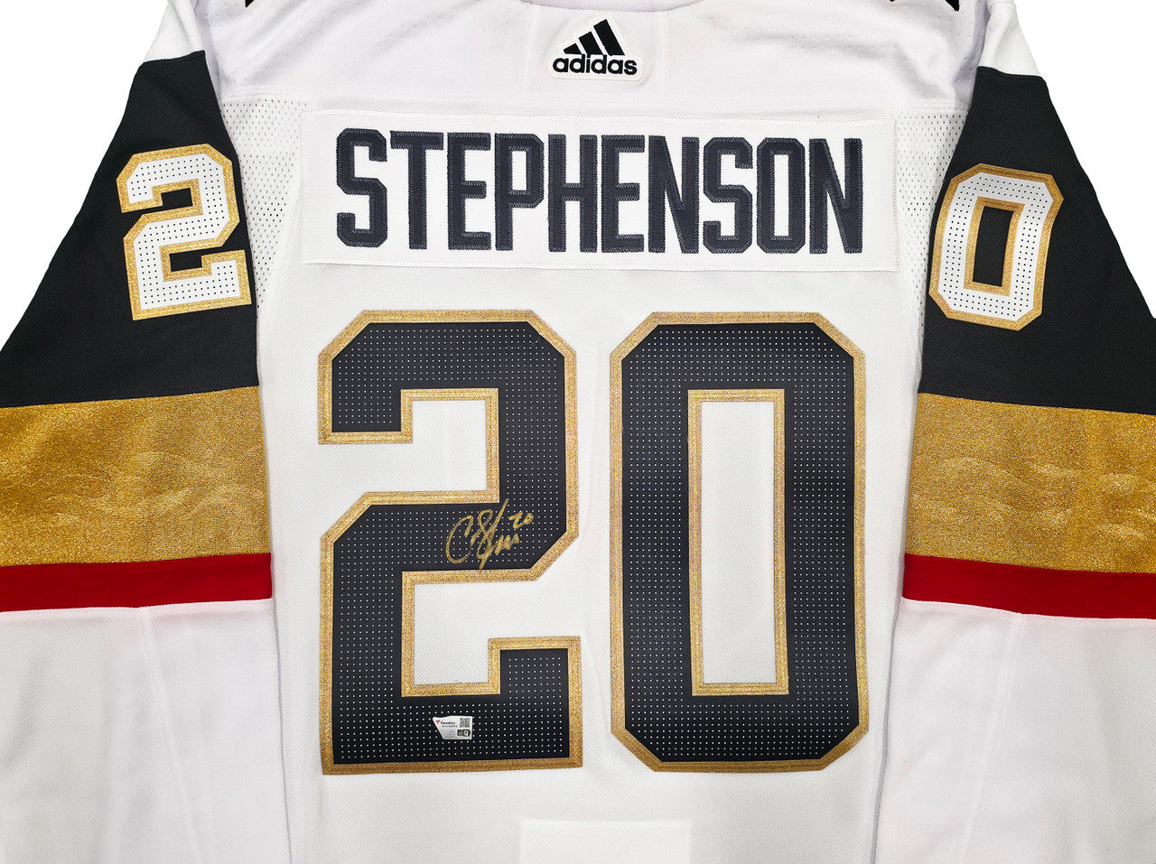 Las Vegas Golden Knights Chandler Stephenson Autographed White Adidas Authentic Climalite 2023 Stanley Cup Jersey Size 56 Fanatics Holo Stock #256997