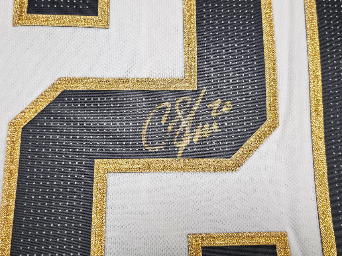 Las Vegas Golden Knights Chandler Stephenson Autographed White Adidas Authentic Climalite 2023 Stanley Cup Jersey Size 56 Fanatics Holo Stock #256997