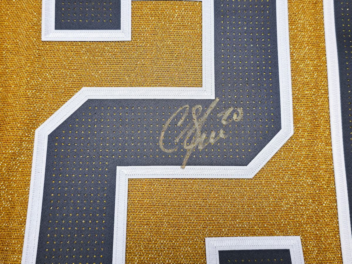 Las Vegas Golden Knights Chandler Stephenson Autographed Gold Adidas Authentic Aeroready 2023 Stanley Cup Jersey Size 52 Fanatics Holo Stock #256996